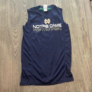 KA Knights Apparel Sleeveless Jersey Notre Dame Fightin' Irish Navy Green Size S